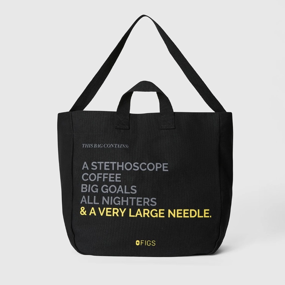 Brand New Figs Black Needle Tote